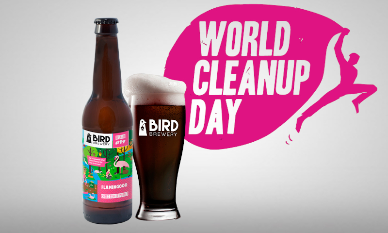 Speciaalbier van Bird brewery voor World Cleanup Day